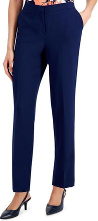Kasper Womens Side-Elastic Stretch Ankle Pant Navy, 12