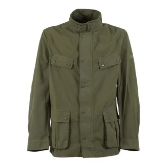 Barbour Light Jackets, male, Green, Size: XL Garment Dyed Duke Casual Jacket