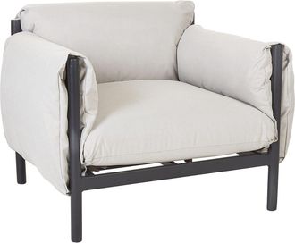 Beliani Sillón de jardín metal gris