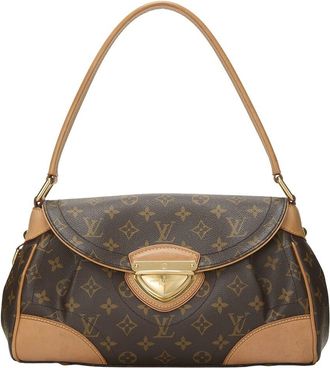 Louis Vuitton Brown Monogram Coated Canvas & Vachetta Leather Beverly Mm (Authentic Pre-Loved)