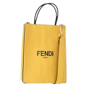 Fendi Pre-owned Tote Bags, female, Yellow, Size: ONE SIZE Pre-owned Vintage Tote Bag