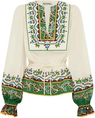 Alemais Bridgette Top - Dames - Blouses - Wit - XS - Overhemden