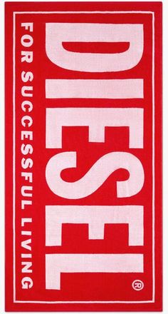 Diesel Pure Cotton Beach Towel BMT-HELLERI with Maxi Logo size One Size