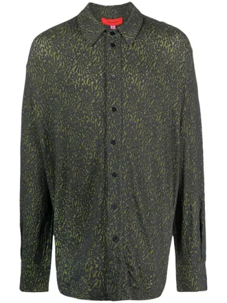 ECKHAUS LATTA Camicia Skrunk con motivo jacquard - Verde
