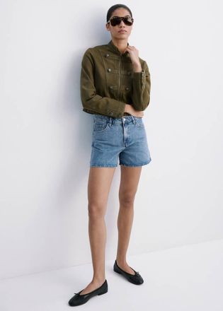 Mango Short denim dritti blu medio - Donna - 36 - MANGO