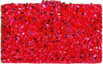 Simitri Classic Sequin Kitsch Clutch in Berry at Nordstrom