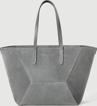 Brunello Cucinelli BC Duo bag in suede with monili in Stone Grey at Nordstrom