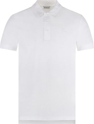 Burberry Tops, Heren, Wit, 2Xl, Katoen, Polo Shirt van Katoenpiqu&eacute;