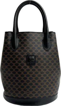 Celine Black Brown Pvc Leather Handbag Tote Bag (Pre-Owned)