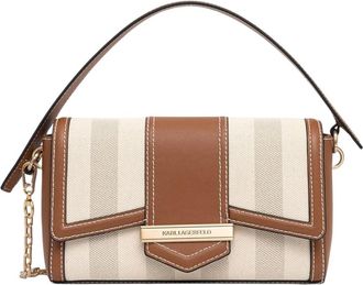 Karl Lagerfeld Crossbody Tas - Dames - Handtassen - Beige - ONE Size - Tassen