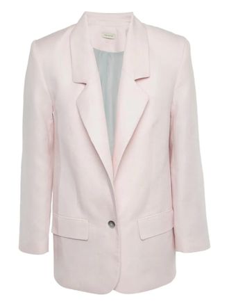 The Mannei single-breasted linen blazer - Pink