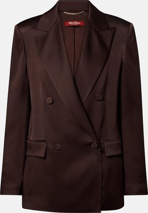 Max Mara Arca double-breasted satin blazer