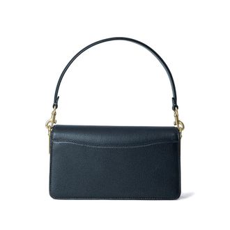 Coach Grained Leather Shoulder Bag - Black