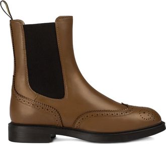 Doucal's leather Chelsea boots - women - Calf Leather/Rubber - 39.5 - Brown