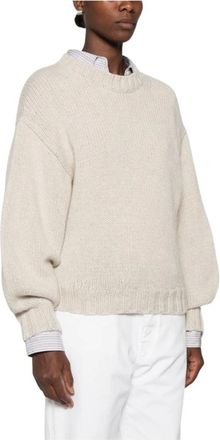 Khaite Gemma Cashmere Jumper - female - Khaite - Round-neck Knitwear - Beige - M - Knitwear