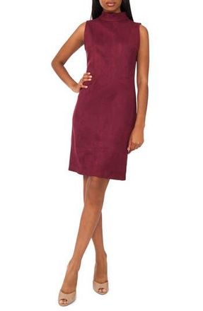Halogen Mock Neck Sleeveless Dress in Merlot at Nordstrom Rack, Size Small