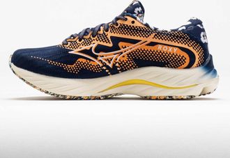 Mizuno Womens Wave Rider Twenty Seven Sneaker In Naval Academy White