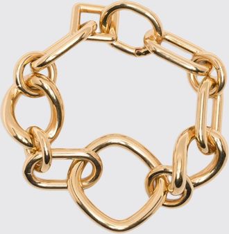 Celine Bracciale a catena Gourmette in ottone con finitura color oro e moschettone