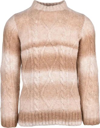 Daniele Alessandrini Truien & Vesten, Heren, Beige, S, Wol, Maglione Girocollo