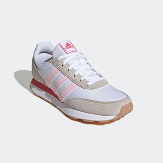 adidas Sneaker ADIDAS SPORTSWEAR RUN 60S 3.0, Damen, Gr. 36, weiss (cloud wei&szlig;, clear pink, grau one), Leder, Textil, Schuhe Sneaker