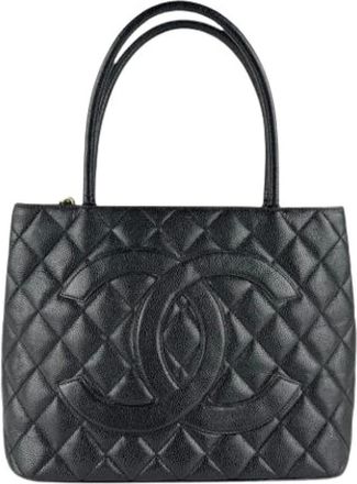 Chanel Pre-owned Tote Bags, female, Black, Size: ONE SIZE Pre-owned Vintage Tote Bag