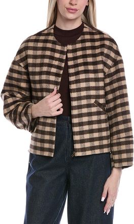 Color Block Wool-Blend Jacket