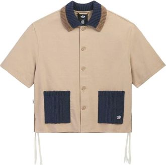 adidas x CLOT S/S Guayabera Shirt Asia Sizing Warm Sandstone KE7065