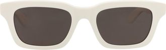 Alexander McQueen 52mm Square Sunglasses in White White Grey at Nordstrom Rack