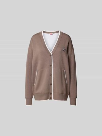 Kenzo Oversized Jacke aus Woll-Mix in Taupe, Gr&ouml;&szlig;e XS