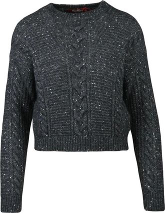 Max Mara Crasso Girocollo - Knitwear - Mujer - Gris - M