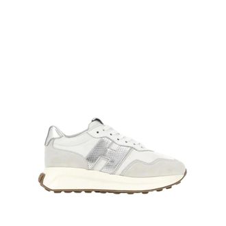 Hogan Sneakers, female, White, Size: 7 1/2 US Allacciato H Punzonata