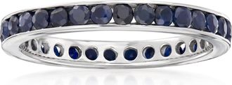 Ross-Simons Sapphire Eternity Band in Sterling Silver