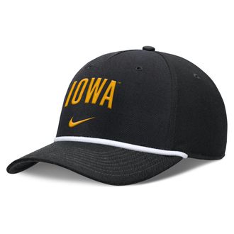 Nike Iowa Primetime Rise Campus Nike Mens College Adjustable Hat in Black | NC9600AIA-SJM