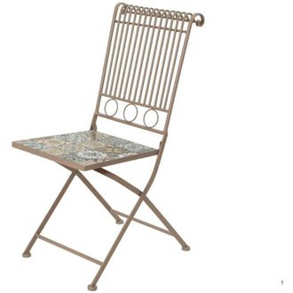 OEM Prg - Silla Plegable Toulouse Con Decoraci&oacute;n De Mosaico 45 X 38 X 90 Cm