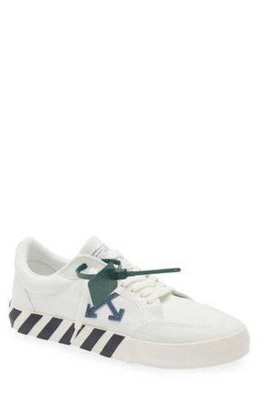Off-white Vulcanized Low Top Sneaker in White Navy Blue at Nordstrom Rack, Size 10Us / 43Eu