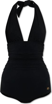 Dolce & Gabbana Badpak uit &eacute;&eacute;n stuk met diep decollet&eacute; - Dames - Badpakken - Zwart - M - Badmode