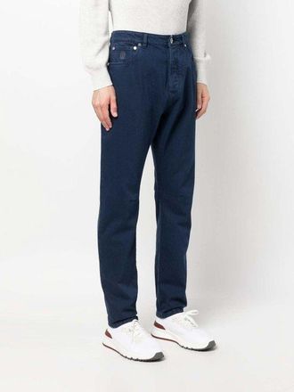 Brunello Cucinelli Five-Pocket Cotton Jeans - Blue