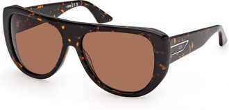 GCDS GD0074 52E Mens Sunglasses Tortoiseshell Size 57