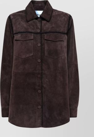 Blugirl long sleeve shirt with pointed collar and pockets