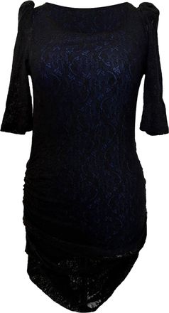 Sandro Sandro Lace Mini Dress in Black Polyamide