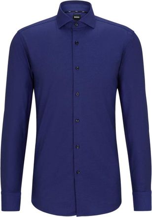 HUGO BOSS H-Hank Spread C6-233 - Heren - Casual Overhemden - Blauw - L - Katoen - Overhemden