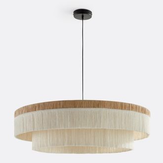 La Redoute Interieurs Hanglamp in raffia met franjes &Oslash;86 cm, Kavi