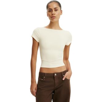 Cotton On Womens Hold Me Scoop Back Tee in Vanilla Glow at Nordstrom, Size Xx-Small