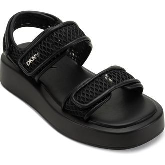 DKNY Owyn Platform Sandal in Black at Nordstrom, Size 7.5