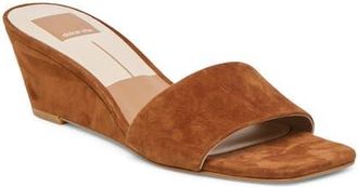 Dolce Vita Qaily Wedge Sandal in Brown Nubuck at Nordstrom, Size 9.5