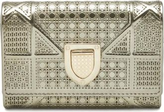 Dior Lakleren portemonnee met microcannage - Goud