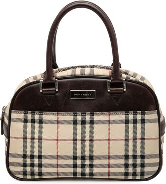 Burberry Pre-owned Womens House Check Canvas Handbag - Tan Textile - One Size