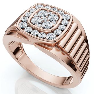 Pompeii3 1/2Ct Mens Everett Diamond Wedding Ring 10k Gold Anniversary Band Lab Grown