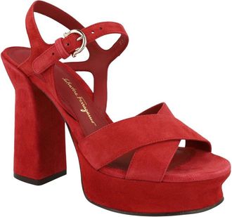 Ferragamo Sonya Suede Platform Sandal