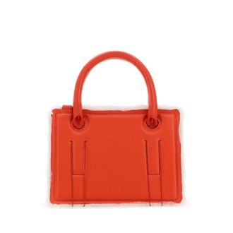 DENTRO Coral Leather Mini Otto Handbag